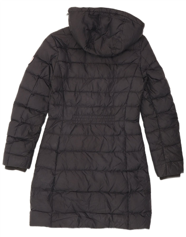 Tommy Hilfiger Dame Hætte Polstret Frakke UK 10 Small Black Polyester