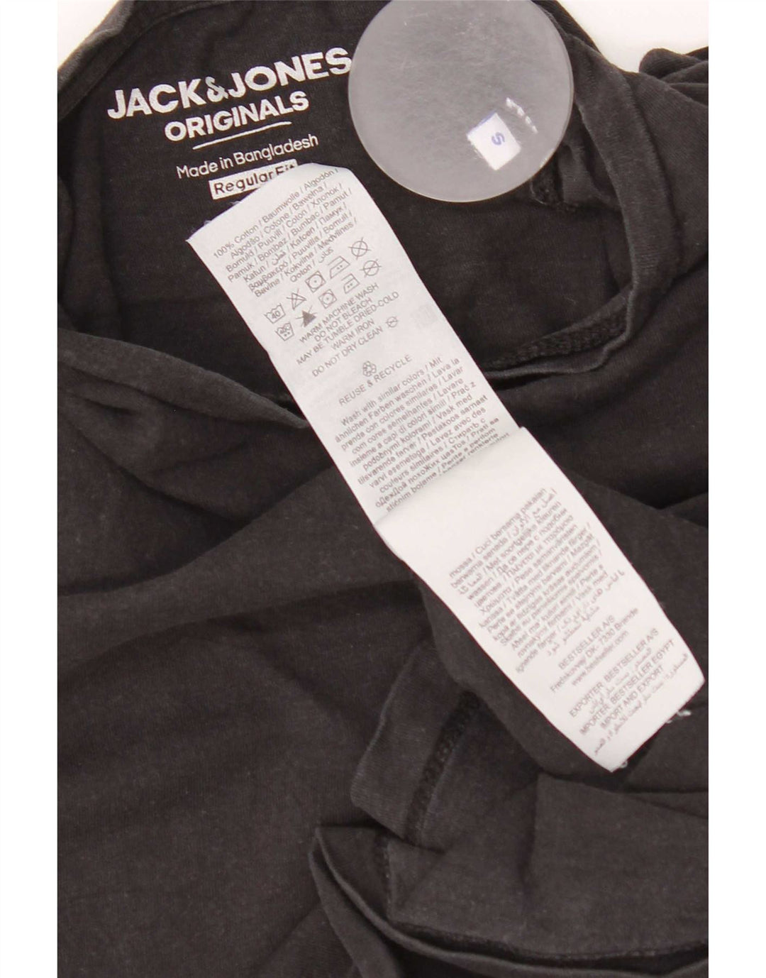 Jack & Jones Herre Regular Fit T-shirt Top Lille sort bomuld