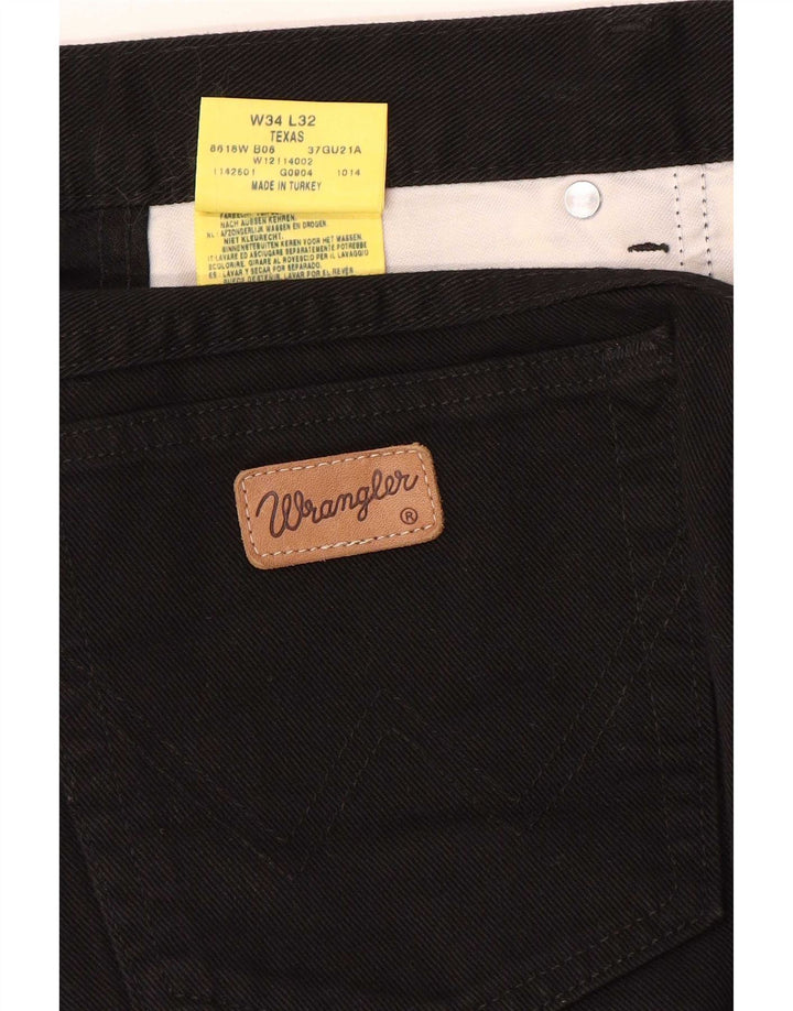 Wrangler Herre Texas Straight Jeans W34 L32 Sort