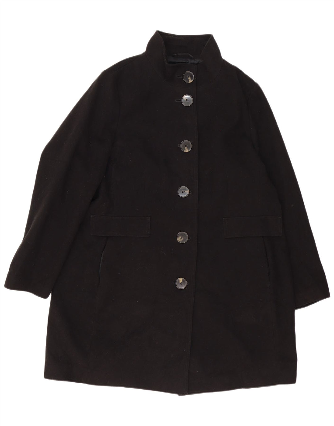 Marks & Spencer Dame Overfrakke UK 20 2XL Sort Polyester
