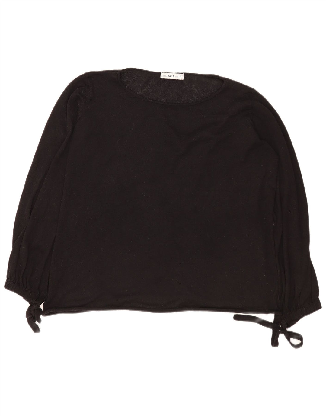 Zara Dame Oversized Boat Neck Jumper Sweater UK 10 Small Black Polyester
