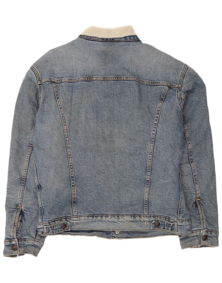 Levi's Sherpa denimjakke til mænd DK 36 Lille blå bomuld