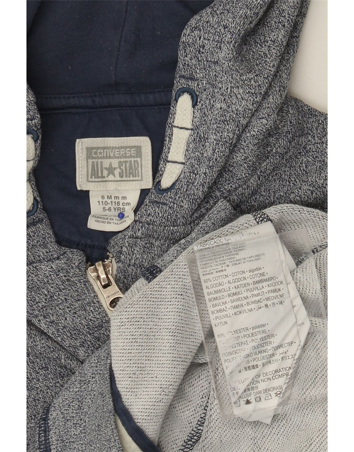 CONVERSE All Star hættetrøje med lynlås til drenge 5-6 år Blå Flecked Bomuld