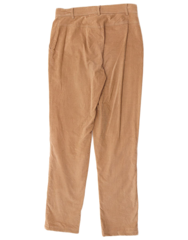 Marella Dame Slim Velvet Corduroy Bukser UK 8 Small W26 L28 Beige