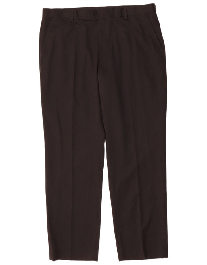 Marks & Spencer Herre Regular Fit Chinobukser W38 L31 Sort polyester