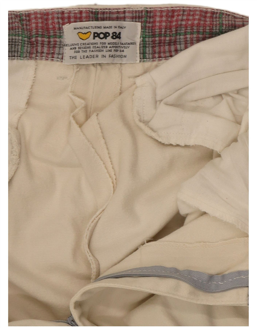 POP 84 Herre lige jakkesæt bukser W30 L32 Off White