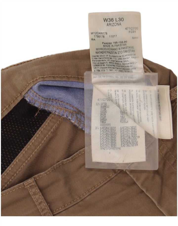 WRANGLER Herre Arizona Straight Chino Bukser W36 L30 Brun Bomuld