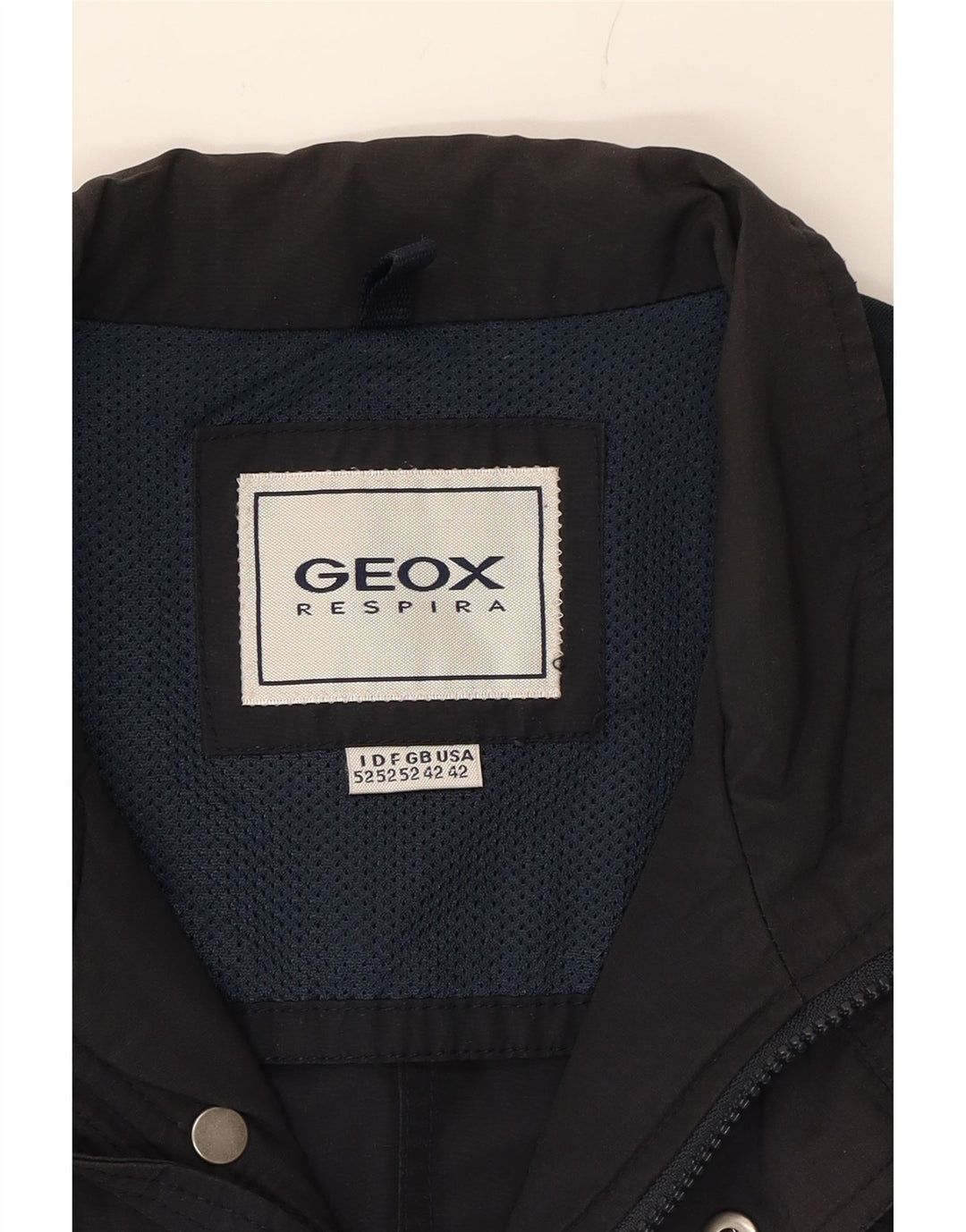 GEOX Herre Utility Jacket UK 42 XL Navy Blue Cotton