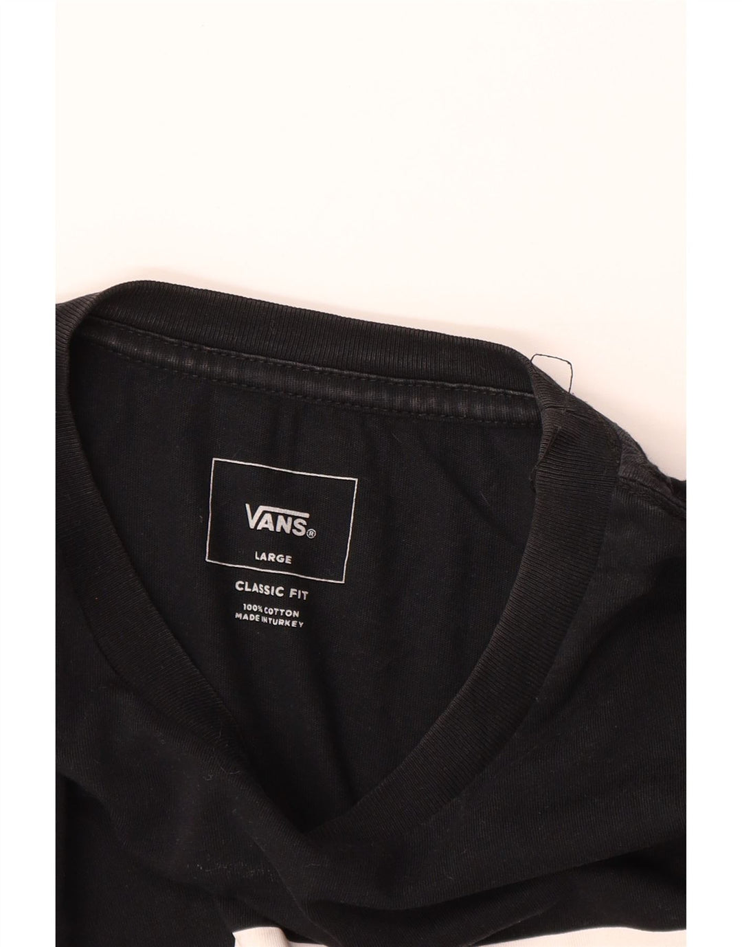Vans Herre Classic Fit Grafisk T-Shirt Top Stor Sort Bomuld