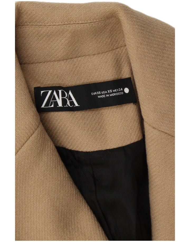 Zara Dame Overfrakke UK 6 XS Beige