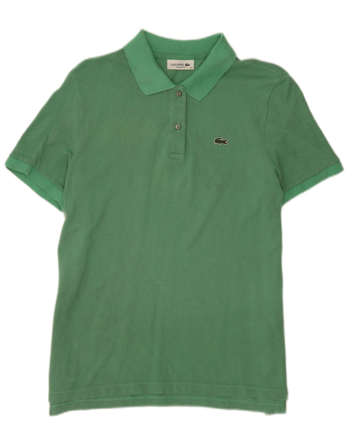 Lacoste Dame Polo Shirt Størrelse 42 Stor Grøn Bomuld