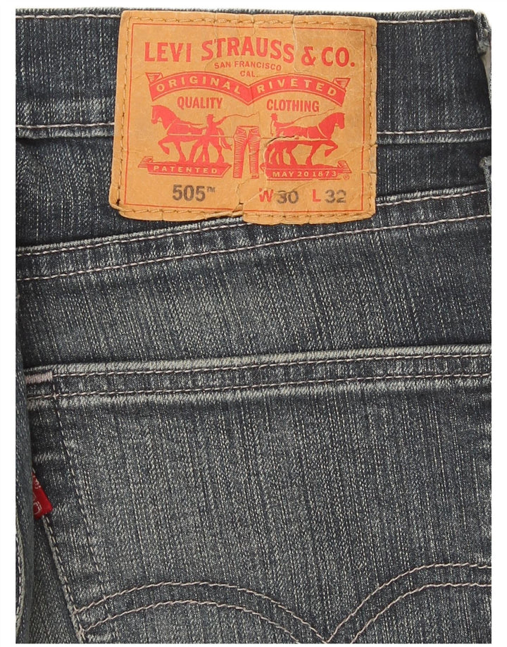 Levi's Herre 505 Regular Fit Straight Jeans W30 L32 Marineblå