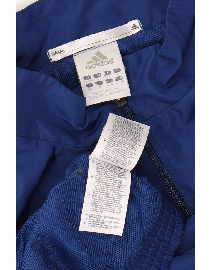 ADIDAS Herre Climalite træningsdragt topjakke UK 48/50 XL Blå Colourblock