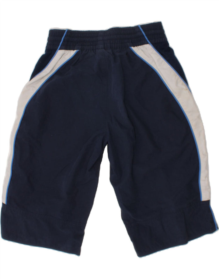 NIKE Boys Sport Shorts 8-9 Years  Navy Blue Colourblock Polyester Vintage Nike and Second-Hand Nike from Messina Hembry 