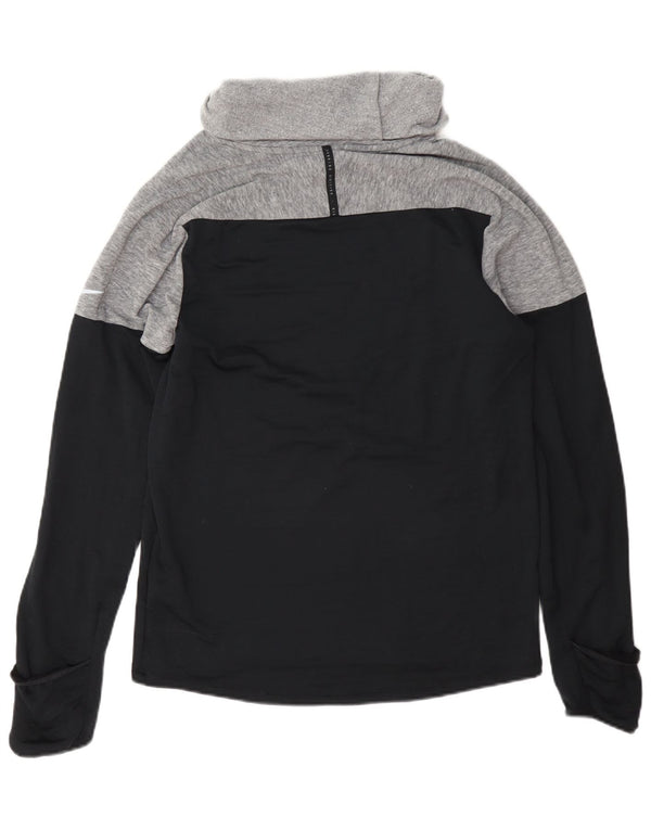 Nike Womens Therma-Fit Sweatshirt med rullehals, lille grå farveblok