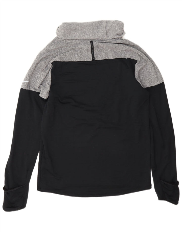 Nike Womens Therma-Fit Sweatshirt med rullehals, lille grå farveblok