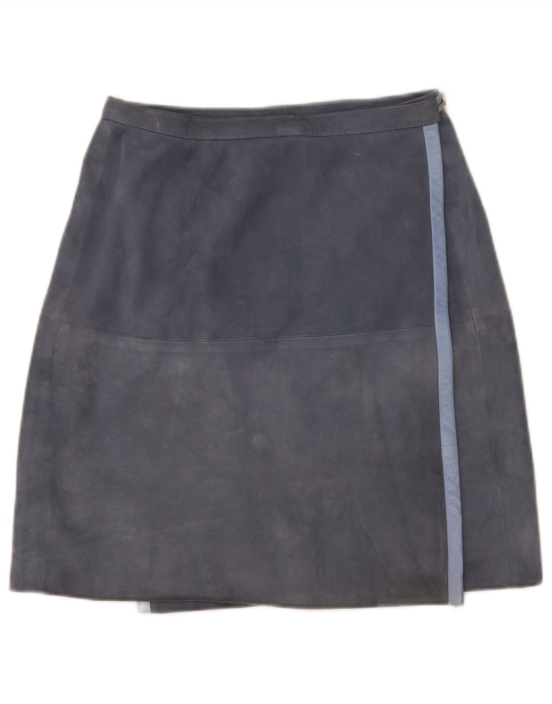 Vintage slå-om nederdel til kvinder IT 44 Medium W25 Grå Acetat