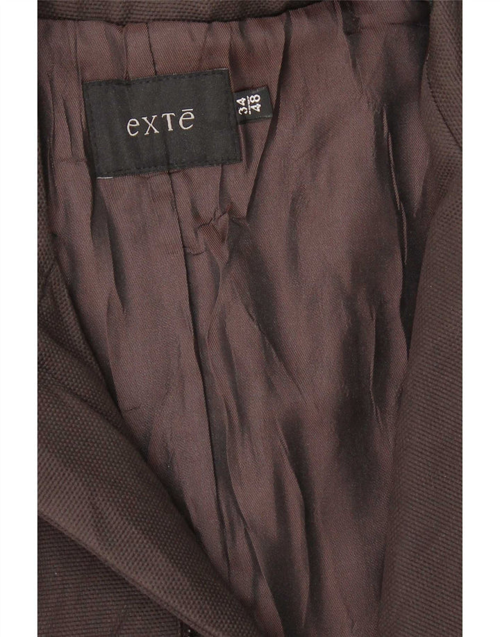 Exte Herre Overfrakke IT 48 Medium Brun Cupro