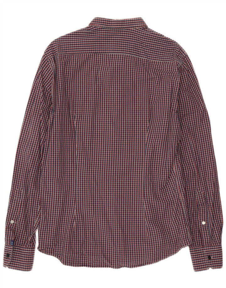 Trussardi Jeans Herre Flanellskjorte Medium Rød Ternet