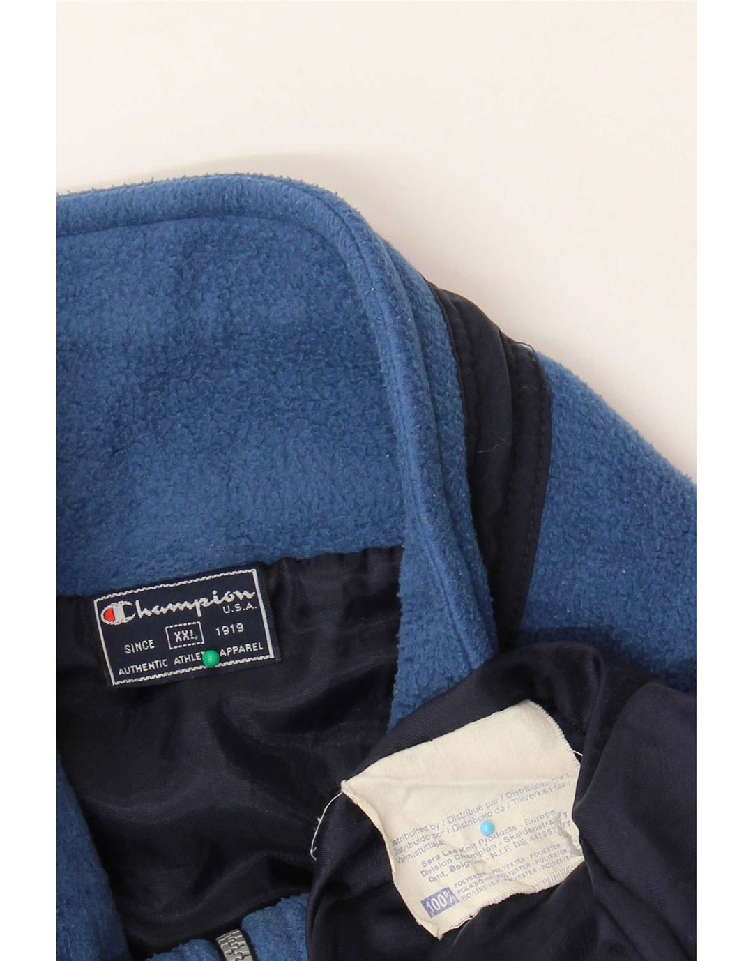 Champion Herre Fleecejakke UK 44 2XL Blå Polyester