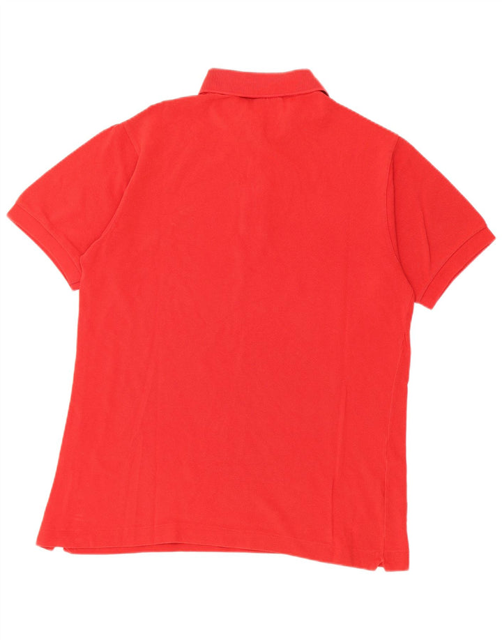 Lacoste herre poloshirt størrelse 4 Medium rød bomuld