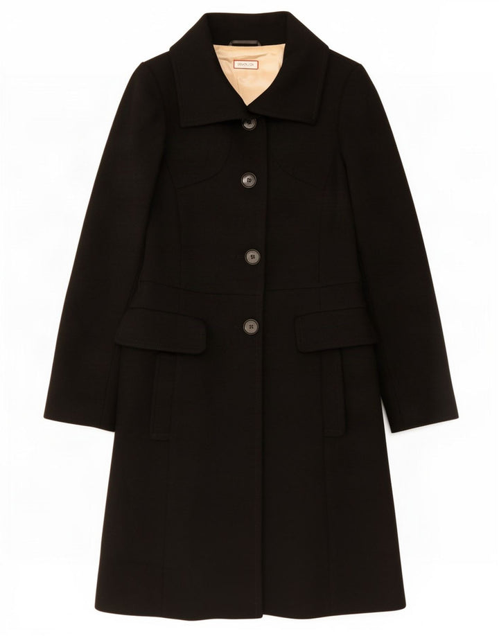 Max & Co. Overfrakke til kvinder UK 10 Small Black Acetate