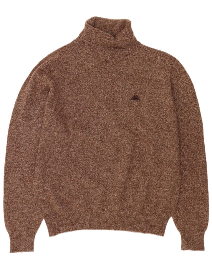 Kappa Herre Rullehalstrøje Sweater Stor Brun Flecked Uld