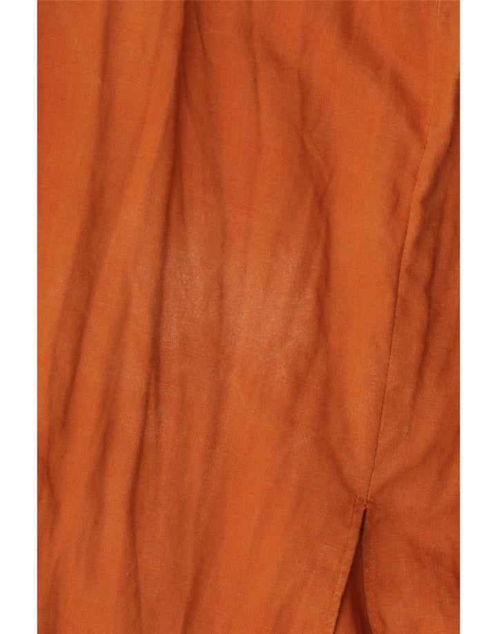 Zara Dame Maxi Sundress UK 6 XS Orange Lyocell