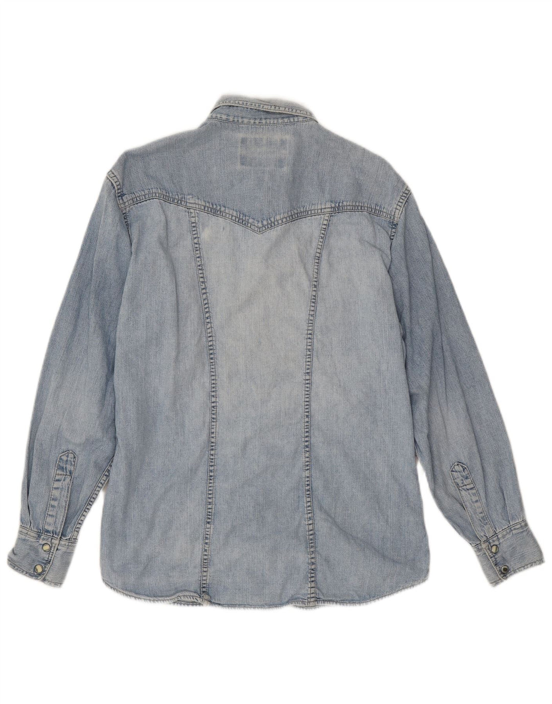 Wrangler Dame Denim Shirt UK 14 Large Blue