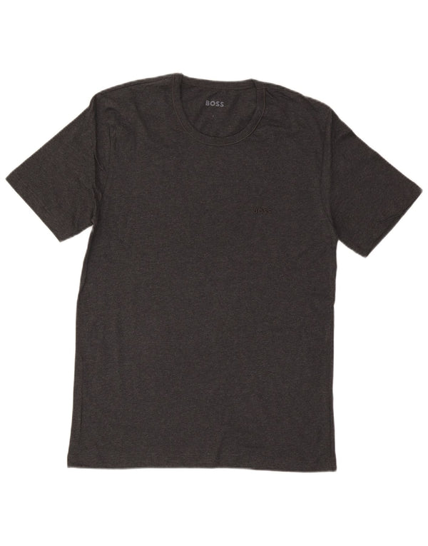 Hugo Boss Mens T-Shirt Top Large Grey Cotton