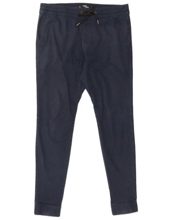 Hollister Herre joggers Chino Bukser Large W34 L31 Marineblå Bomuld
