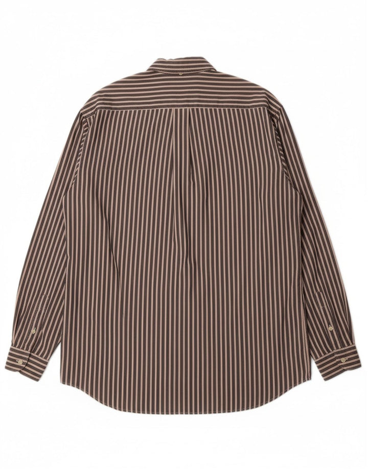 GOOSE & GANDER Mens Shirt IT 52 Large Grey Pinstripe Cotton