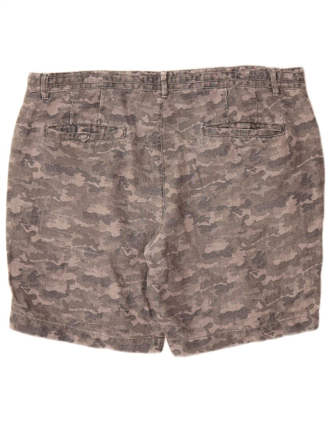 Zara Herre Chino Shorts XL W36 Grå Camouflage