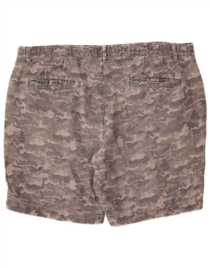 Zara Herre Chino Shorts XL W36 Grå Camouflage