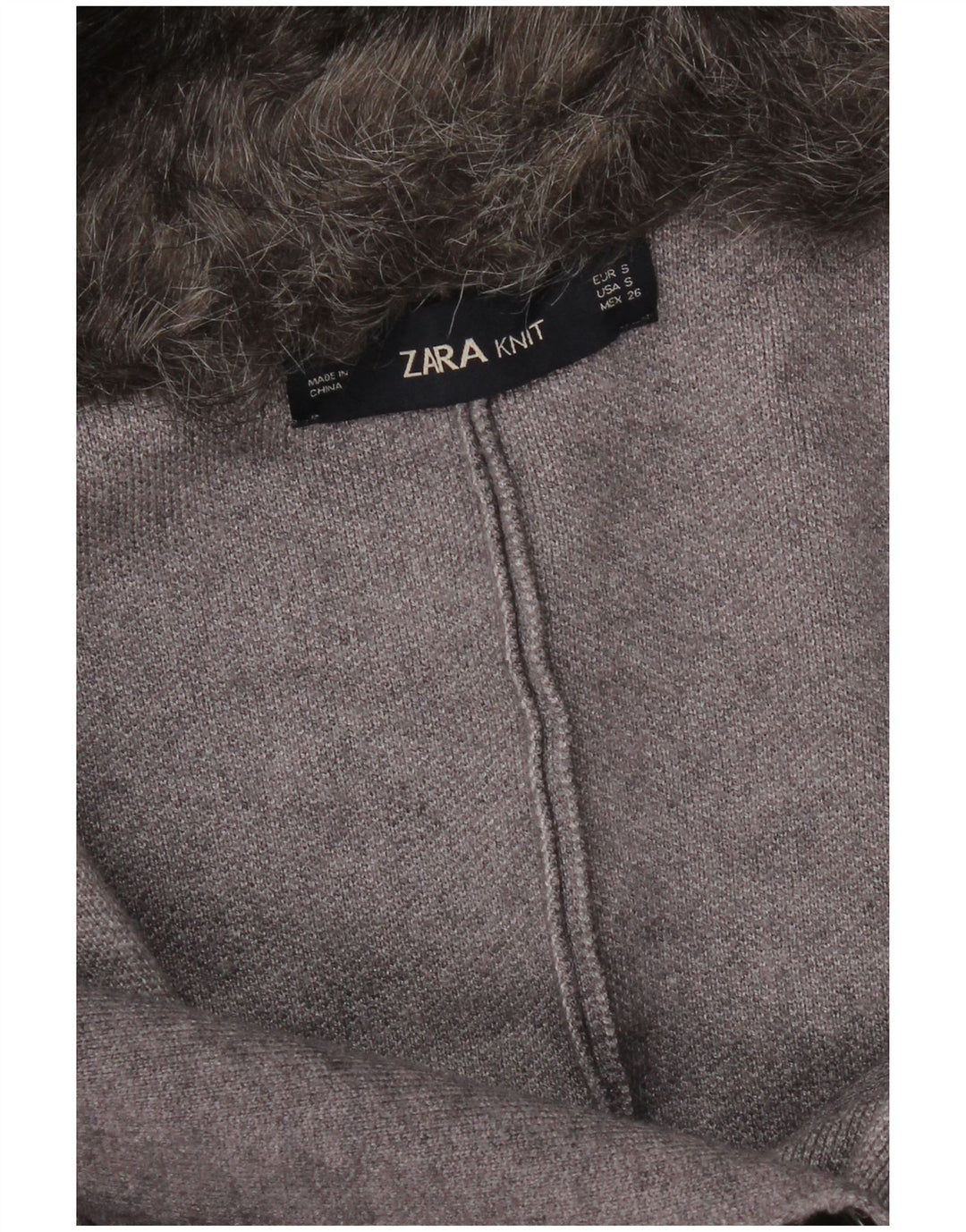 ZARA Womens Double Breasted Poncho Coat UK 10 Small Grey