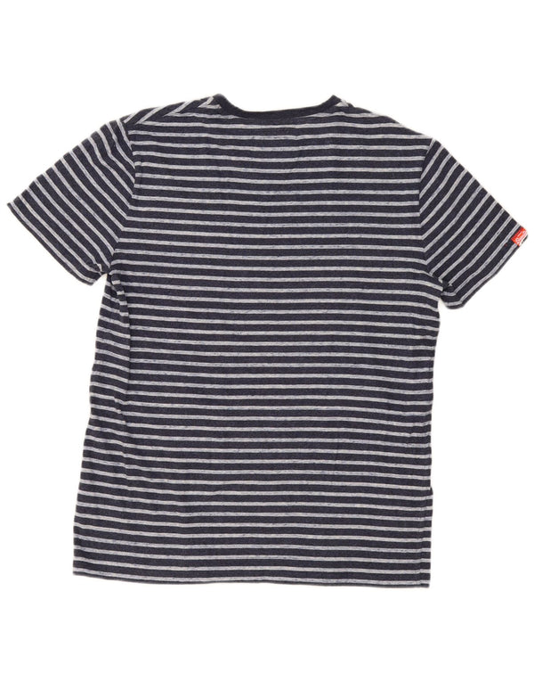 Superdry T-shirt top til mænd 2XL marineblå stribet bomuld