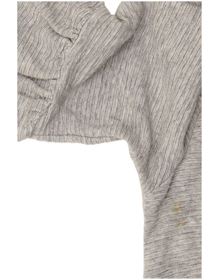 FRANSK FORBINDELSE Dame 3/4-ærmet trøjekjole UK 10 lille grå viskose