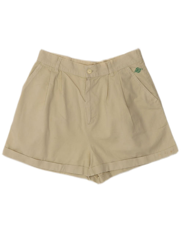 Benetton kvinders højtaljede chinoshorts Medium W28 Khaki Bomuld