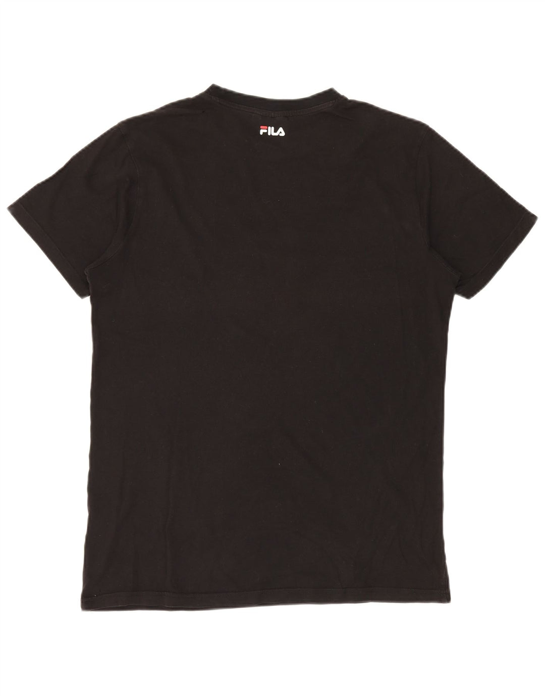 Fila Herre Grafisk T-Shirt Top Medium Sort Bomuld
