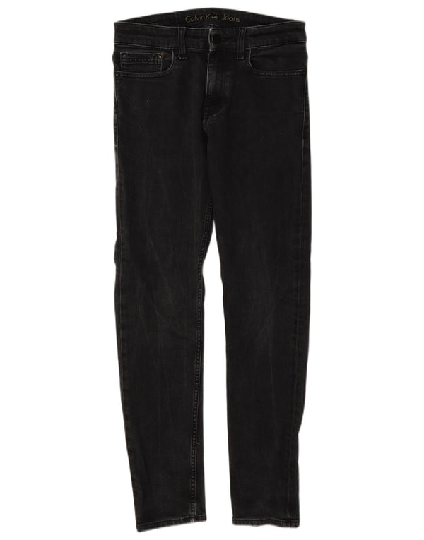 Calvin Klein Herre Skinny Jeans W28 L32 Sort Bomuld