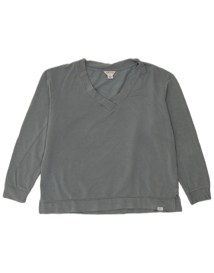 Orvis Womens Oversized Sweatshirt Jumper UK 16 Large Grå