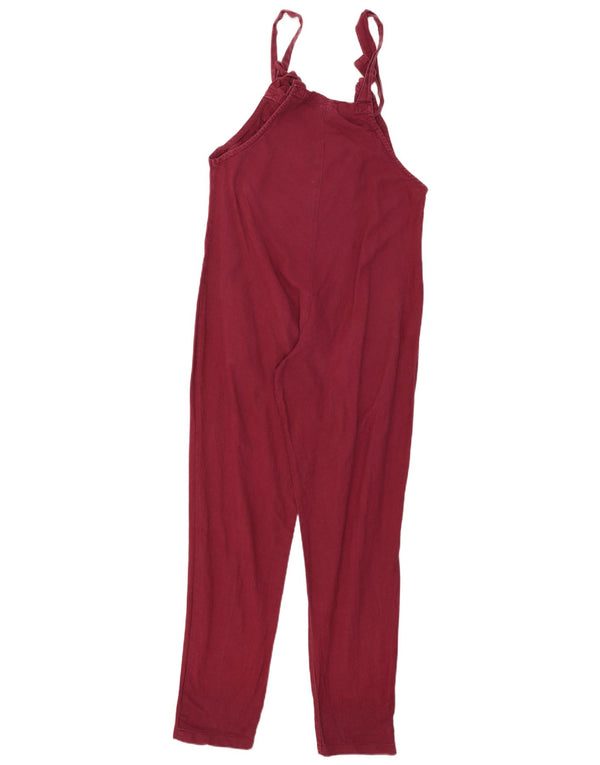 Lucy & Yak Dame ærmeløs Jumpsuit UK 12 Medium Bourgogne bomuld