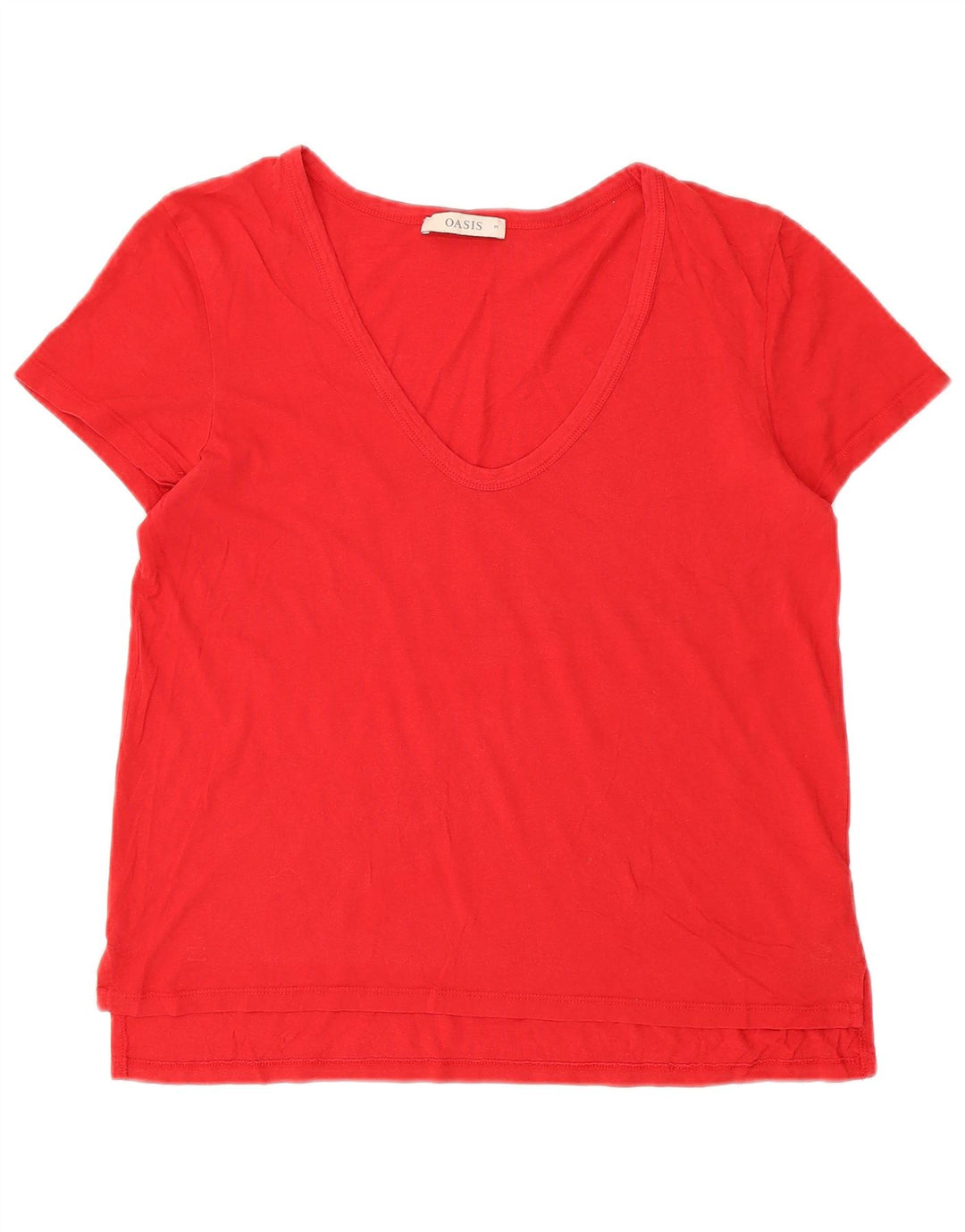 OASIS Dame T-Shirt Top UK 14 Medium Rød