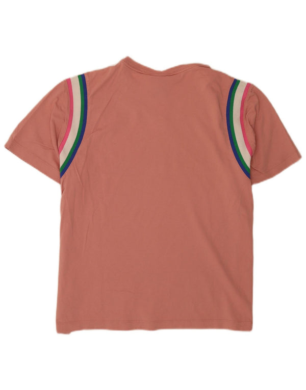 Nike T-Shirt Top UK 18 XL Pink Stribet Bomuld