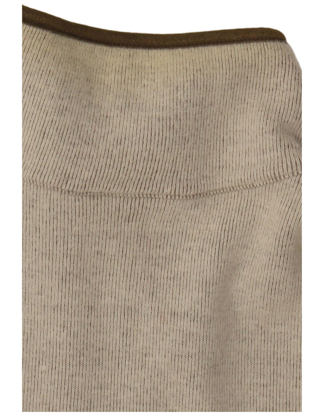 Kappa Herre Zip Neck trøje Sweater Stor Beige Flecked Bomuld