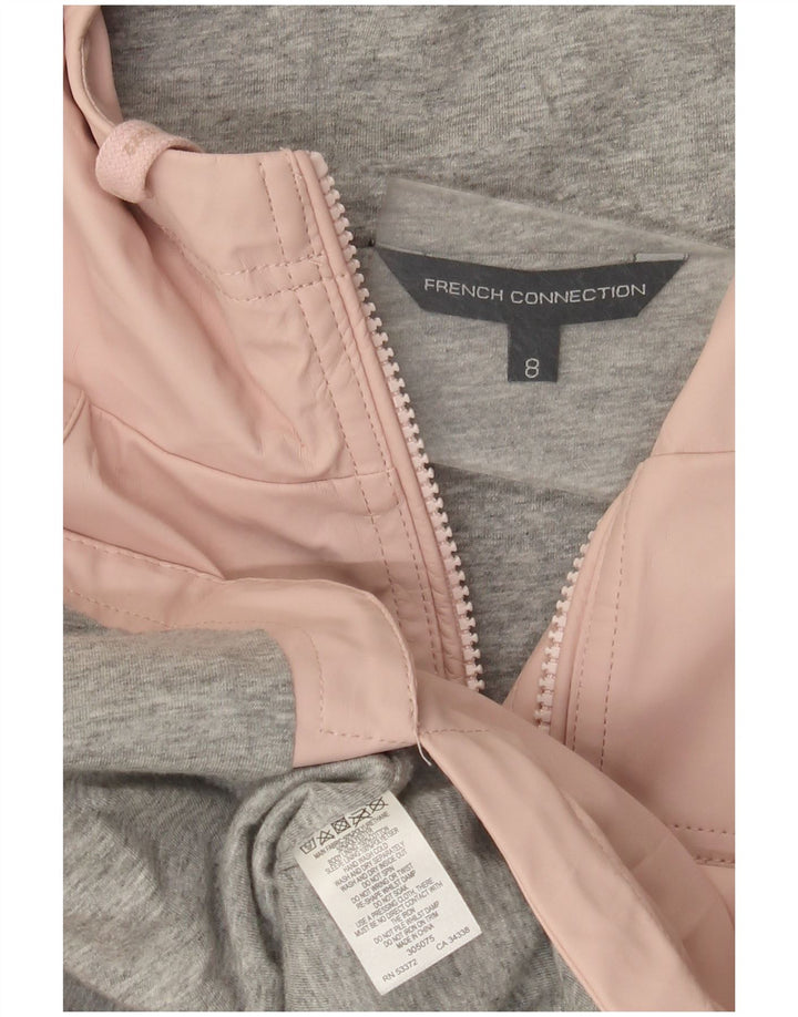French Connection Dame hætte vindjakke US 8 Medium Pink