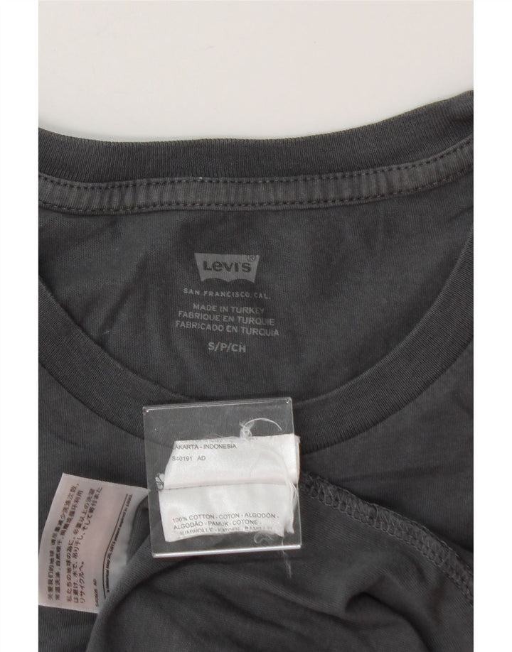 LEVI'S Mens Graphic T-Shirt Top Small Grey Cotton Vintage Levi's and Second-Hand Levi's from Messina Hembry 
