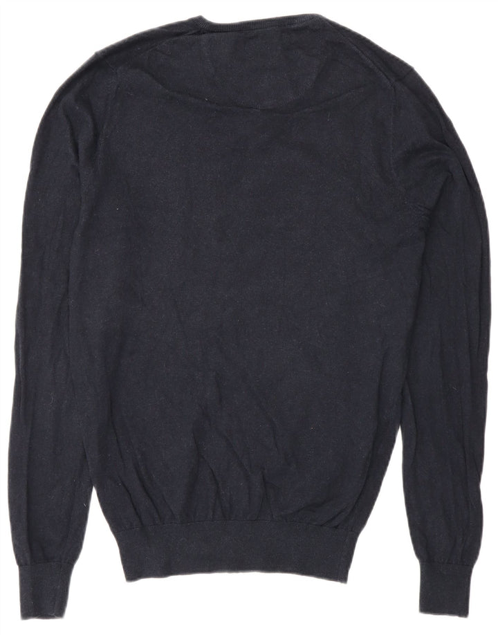 Massimo Dutti Herre V-hals sweater lille marineblå bomuld