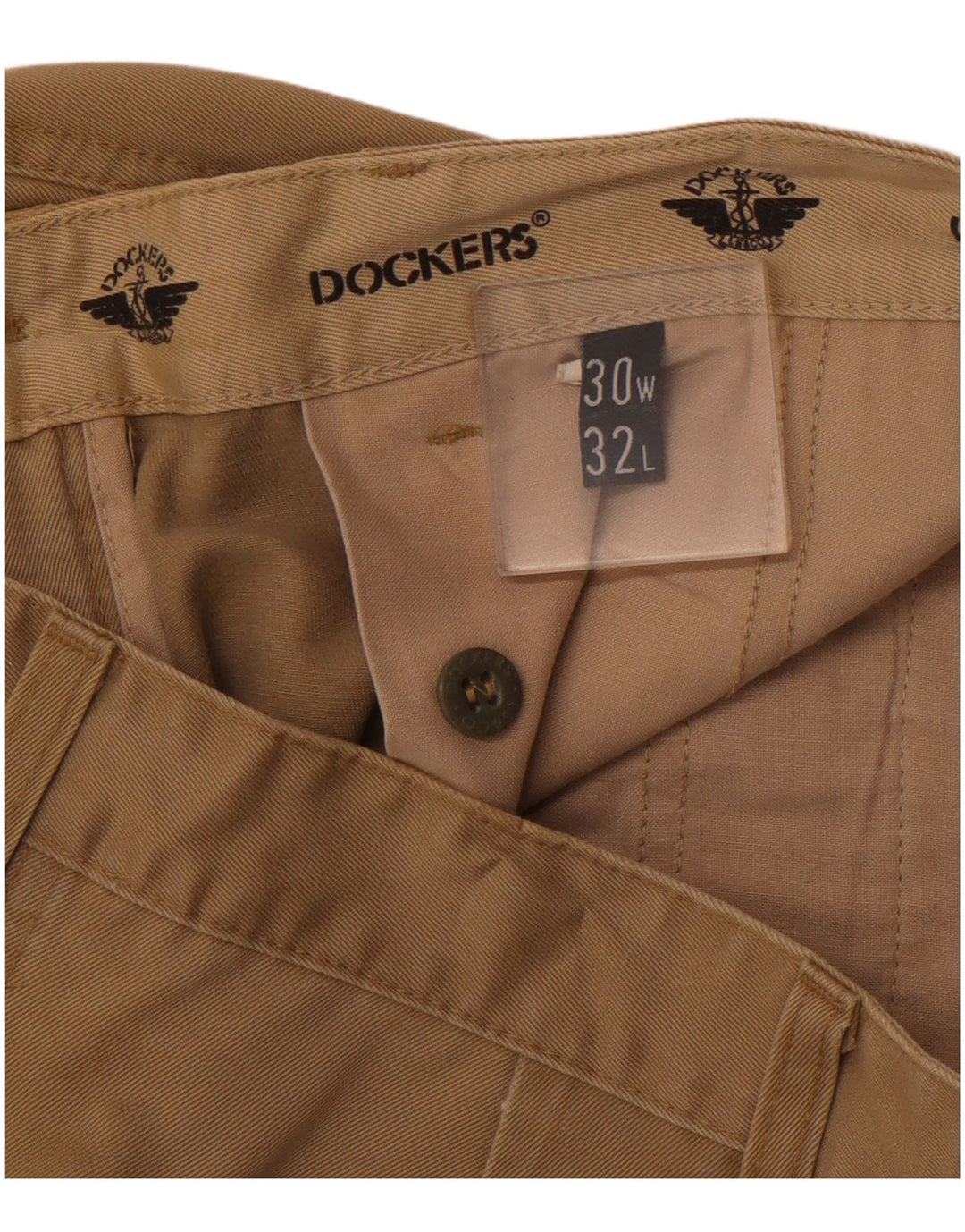 DOCKERS Herre Khakis Pegged Chino Bukser W30 L32 Beige Bomuld