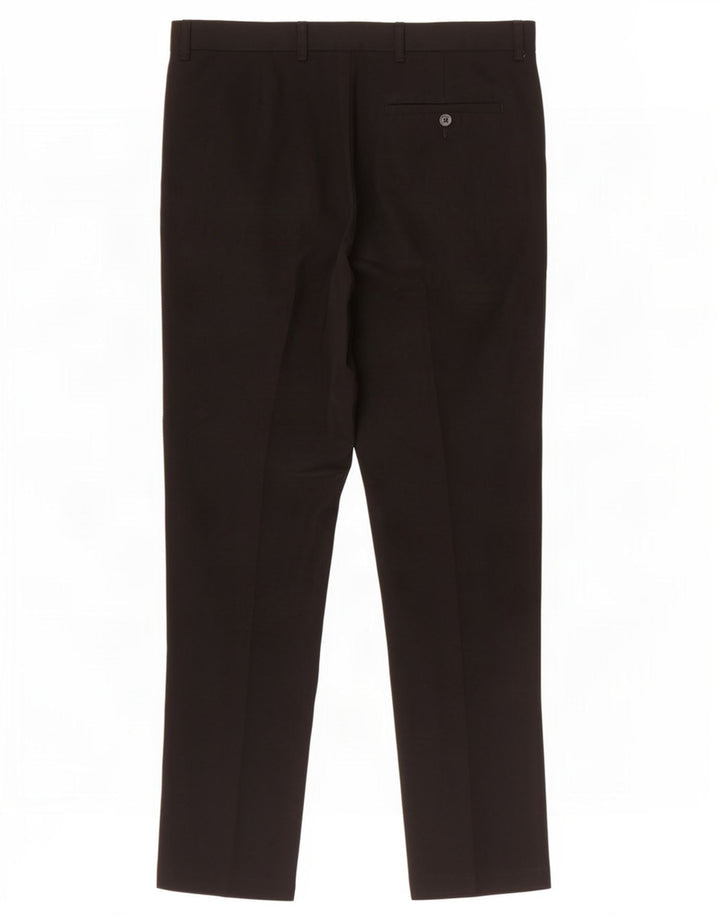 Marks & Spencer Herre Slim Suit Bukser W32 L31 Sort Polyester